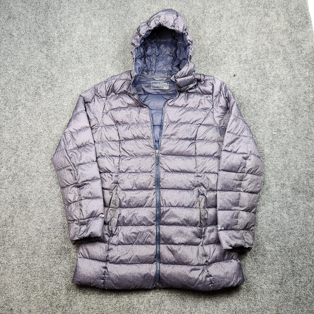 Eddie Bauer CirrusLite Down Parka Womens Medium Purple Hooded Puffer Jacket Coat